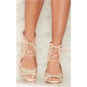 Jeffrey Campbell Nude Wedge Heels